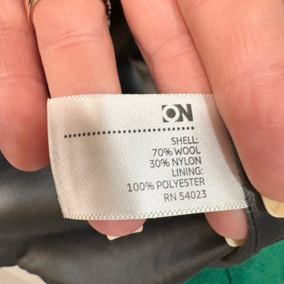 Old Navy Women's Kelly Green Double-Breasted Pea Coat Wool Blend Pleated Y2K - Picture 9 of 14